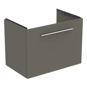 Ideal Standard i.life S Compact Matt Quartz Grey Wall-mounted Bathroom Vanity unit (H) 440mm (W) 600mm