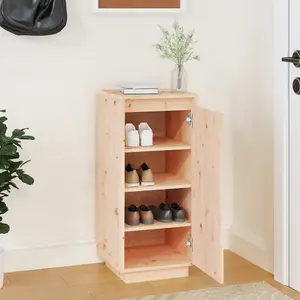 Berkfield Shoe Cabinet 35x35x80 cm Solid Wood Pine