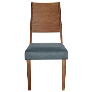 Set of 2 Dining Chairs ELMIRA Rubberwood Grey