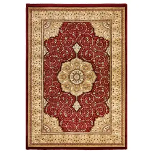 Heritage Hand Carved Red Rug - Washington