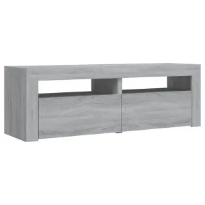 Berkfield TV Cabinet with LED Lights Grey Sonoma 120x35x40 cm