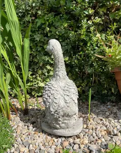 Detailed Stone Cast Goose Ornament