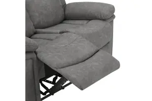 Rowan 3 Seater Recliner Sofa, Dark Grey Faux Leather