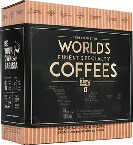 Original Gourmet Coffee Gift Set For Men & Women – 5 Of The Worlds Finest Single Estate Specialty & Organic Coffees | Brew & Enjoy Anytime,