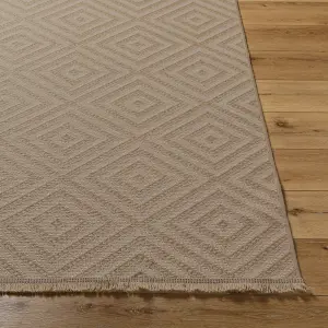 CHARDY Machine Washable Jute Boho Area Rug 118 x 170 cm