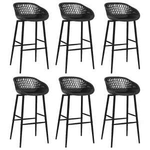 Berkfield 7 Piece Bar Set Black