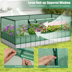 Costway 174x90x70CM Outdoor Greenhouse Rectangular Planter Box Kit Garden Raised Bed