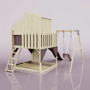 PolarPlay Kids Climbing Tower & Playhouse with Swing and Slide - Swing Dagma Rose