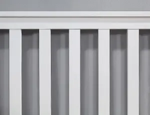 White Wooden Bed Frame Double 4ft6 Slatted Bed