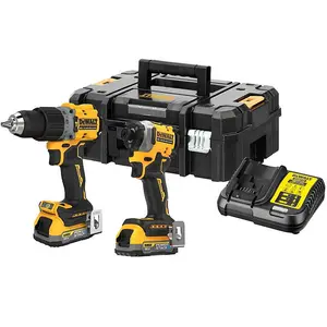 Dewalt DCK2050E2T 18v XR Brushless Powerstack Combi Hammer + Impact + DCS355N