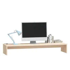 vidaXL Monitor Stand 100x27x15 cm Solid Wood Pine