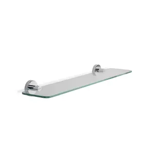 Croydex Metra Polished Chrome effect Wall-mounted Bathroom Shelf (D)13.4cm (H)5.4cm (L)59cm