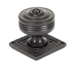 From The Anvil Aged Bronze Tewkesbury Square Mortice Knob Set