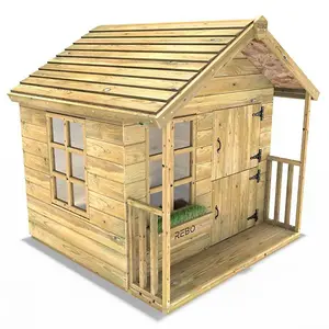 Rebo 5FT x 5FT Childrens Wooden Garden Playhouse - Puffin