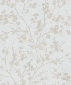 Galerie Secret Garden Greige/Beige Calming Leaf Branches Wallpaper Roll