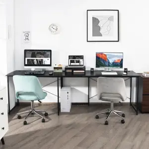 Costway L-Shaped Corner Computer Desk Reversible Study Writing Desk Workstation Home Office Laptop Black