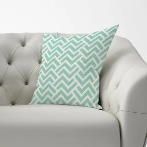 Green Geometric Pattern Cushions 60cm x 60cm