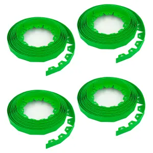 KCT 40m Metre Green Flexible Plastic Lawn Edging Grass Border with Pegs Garden Edger Heavy Duty Flower Bed