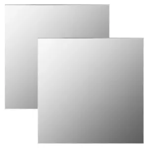 Berkfield Wall Mirrors 2 pcs 50x50 cm Square Glass