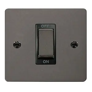 Flat Plate Black Nickel 1 Gang Ingot Size 45A Switch - Black Trim - SE Home