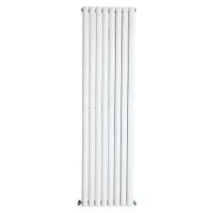 Right Radiators 1800x472mm Vertical Double Oval Column Designer Radiator White