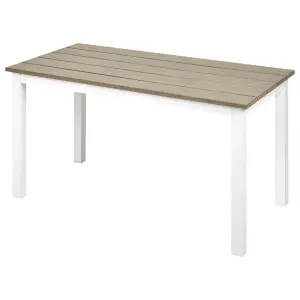 Garden Table Engineered Wood White MESSINA