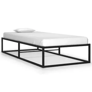 Berkfield Bed Frame Black Metal 100x200 cm