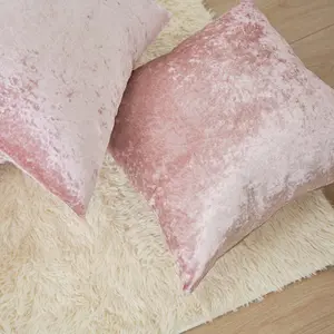 Luxury Crushed Velvet Set of 2 Filled Cushions and Covers