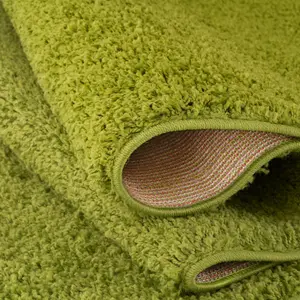 Myshaggy Collection Living Room Rugs Solid Design  Green