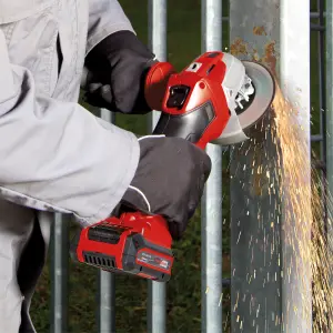 Einhell Cordless Combi Drill 35Nm And Angle Grinder 115mm Twin Pack 18V With Battery And Charger Power X-Change TC-TK 18 Li Kit