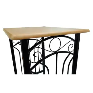 Berkfield Breakfast/Dinner Table Dining Set MDF with Black