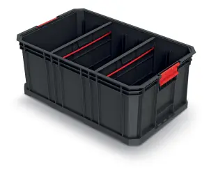 Storage Tool Box Platform Wheels Large Toolbox Mobile Tray Compartment Stackable Storage basket large + dividers