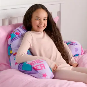 Kids Gaming Cushion Bed Pillow Reading Gamer Support Arms Lumbar Chair