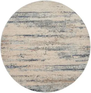 Beige Abstract Grey Abstract Luxurious Modern Easy to clean Rug for Dining Room Bed Room and Living Room-239cm (Circle)