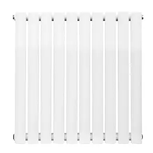 Right Radiators 600x590mm Horizontal Single Oval Column Designer Radiator White