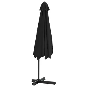 Berkfield Outdoor Parasol with Steel Pole 300 cm Black