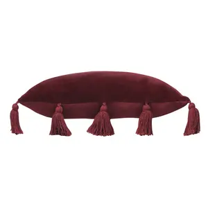 furn. Medina Velvet Tasselled Feather Filled Cushion