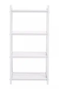 Interiors by Premier Chester Wood Four Tier White Shelf Unit