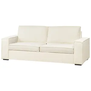 Boucle Sofa Bed Off-White VUOKATTI