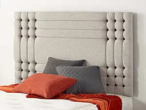 Somnior Flexby Plush Silver Divan Base With Headboard - King