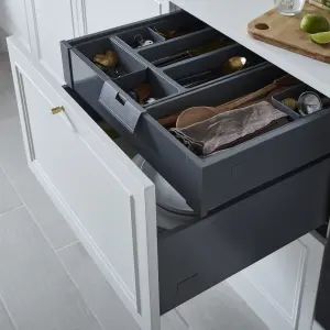 GoodHome Anthracite Internal drawer front pull