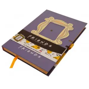 Friends Premium Frame Faux Leather Notebook Purple/Yellow (One Size)