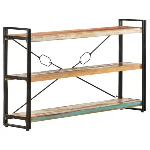 Berkfield 3-Tier Bookcase 140x30x80 cm Solid Reclaimed Wood