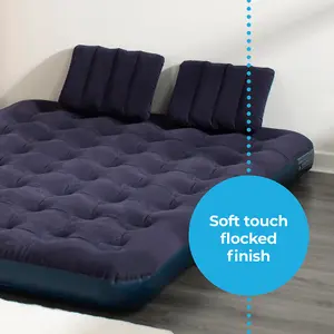 AIR BED WITH PILLOWS & HAND PUMP