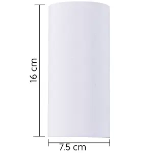 Ceramic Full Cylinder Wall Light, Up and Down White Paintable 2 Lights GU10 sockets (NO BULBs)