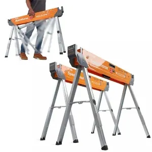 BORA PORTAMATE Speedhorse Quick Deploy 1500lb 680kg Capacity Sawhorse Trestles