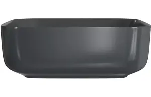 Aquarius V-Series 3 Square 0TH Vessel Wash Bowl 400mm Matt Black