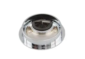 Metal desk cable grommet - 60 mm - chrome