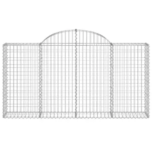 Berkfield Arched Gabion Baskets 40 pcs 200x30x100/120 cm Galvanised Iron