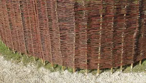 Willow Hurdle Fence Panel Premium Weave Woven Screening  6ft x 2ft